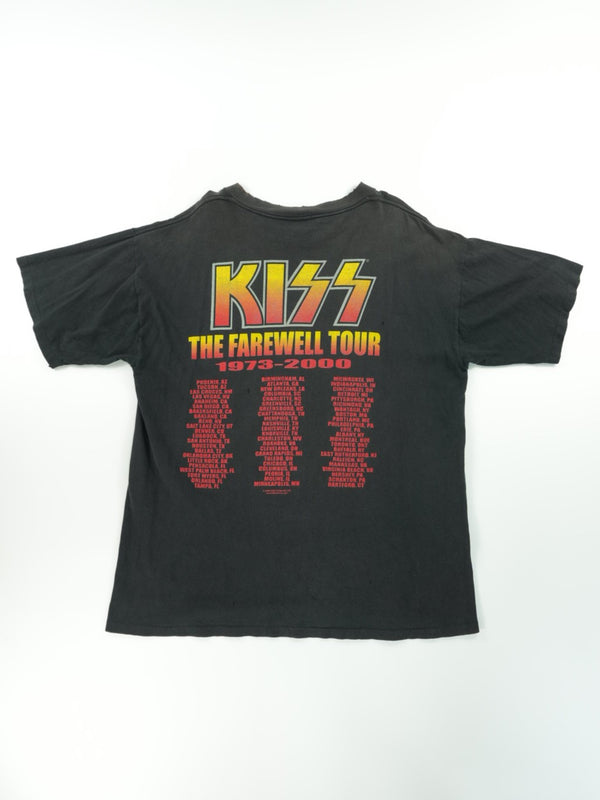 KISS The Farewell Tour 1973 - 2000 Single Stitch Black Graphic T Shirt : XL