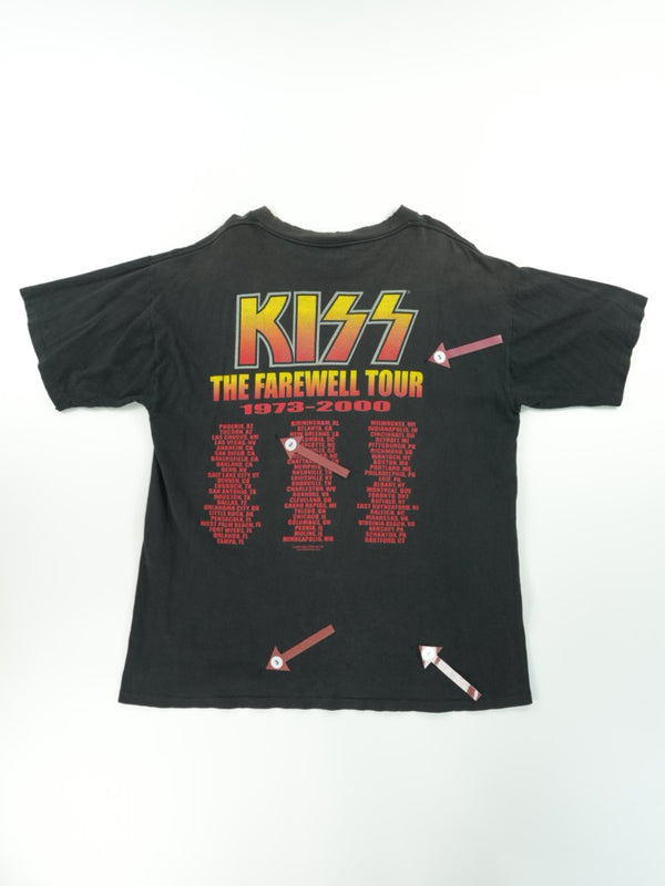 KISS The Farewell Tour 1973 - 2000 Single Stitch Black Graphic T Shirt : XL