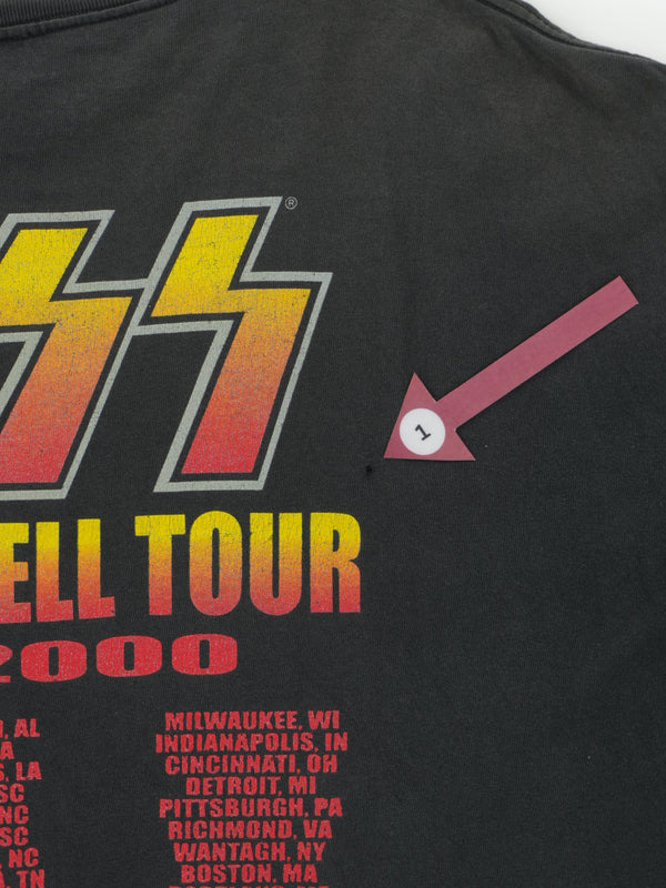 KISS The Farewell Tour 1973 - 2000 Single Stitch Black Graphic T Shirt : XL