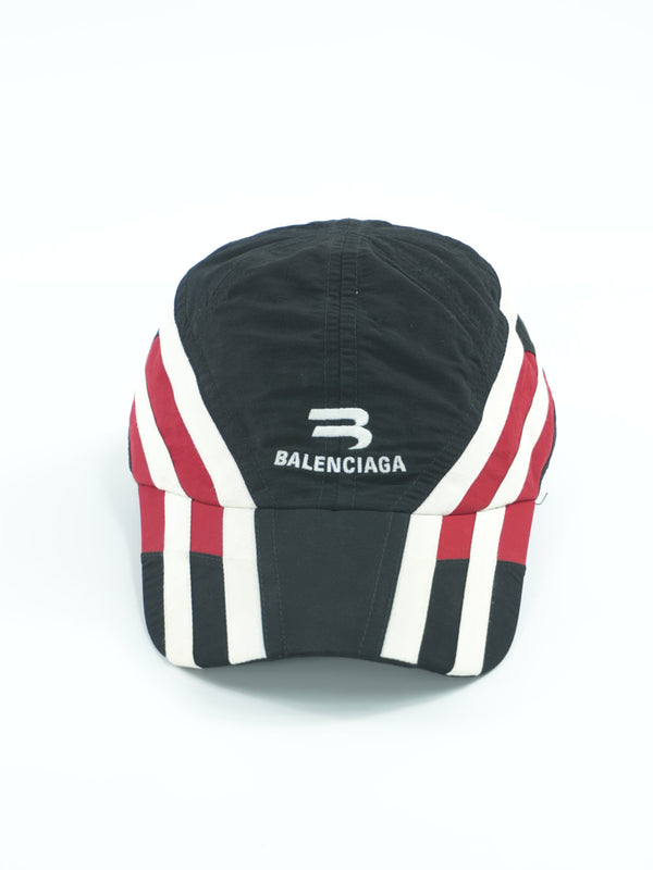 Balenciaga Tracksuit Racing Embroidered Logo Snapback Cap : L