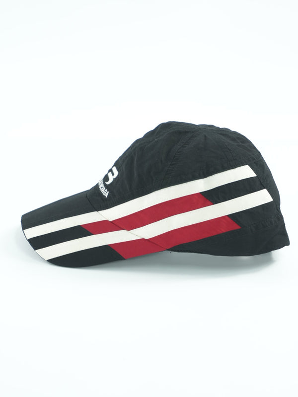 Balenciaga Tracksuit Racing Embroidered Logo Snapback Cap : L