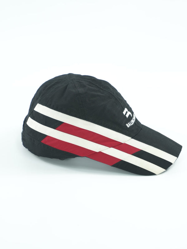 Balenciaga Tracksuit Racing Embroidered Logo Snapback Cap : L
