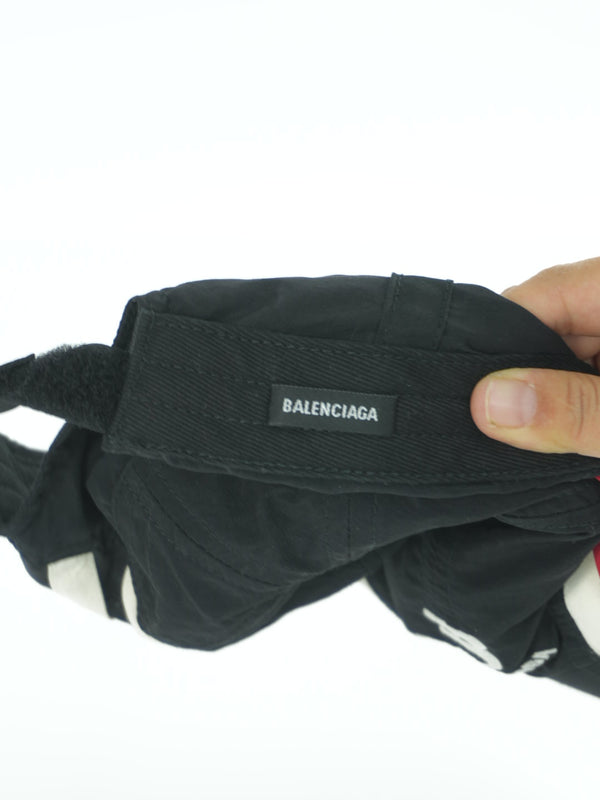 Balenciaga Tracksuit Racing Embroidered Logo Snapback Cap : L